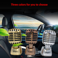 Diffuseur de parfum personnalisé pour console centrale de voiture, design créatif et tendance, avec microphone à tête oscillante et fonction d'aromathérapie