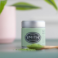 Emballage en boîte de conserve en poudre de thé matcha argenté avec étiquette personnalisée gaufrage matcha 30g 40g conteneur vente en gros sans filet