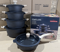 Nouvelle couleur, lot de 10 casseroles 20/24/28/32/28 cm, poêle à frire profonde, récipient alimentaire, alliage d'aluminium, cuisine, casserole