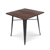 Restaurant table à manger en métal table basse en bois pour les entreprises