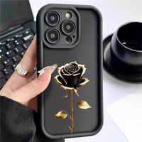 Coques de Téléphone Portable de Luxe Anti-choc à Motifs Floraux pour iPhone 17 Air 16 15 Plus Pro Max 14 13 12 11 X XR – Housse de Protection Arrière Anti-chute