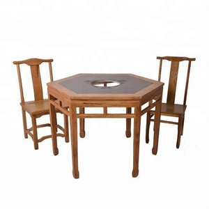 madera cuadrado sin humo chino <span class=keywords><strong>olla</strong></span> caliente de sillas y mesa de juegos para <span class=keywords><strong>restaurante</strong></span> chino de <span class=keywords><strong>la</strong></span> <span class=keywords><strong>olla</strong></span> caliente - Product Image 4