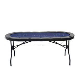 Profesional plegable Texas Hold Em mesa <span class=keywords><strong>de</strong></span> póquer 8 jugadores con portavasos tarjeta pierna octogonal portátil Octágono <span class=keywords><strong>ruleta</strong></span> 10 Metal - Product Image 3