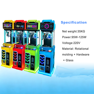 Mini machine à griffes de bonbons, <span class=keywords><strong>jeu</strong></span> d'arcade, vente en gros à bas prix, machine à griffes à monnayeur pour petits jouets avec lecteur de carte, en métal, 220V - Product Image 1