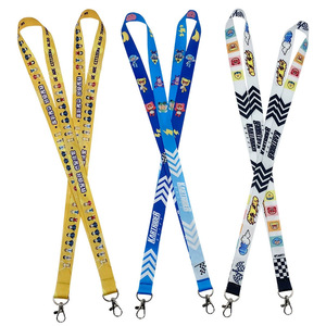 Customized <b>Polyester</b> <b>Lanyard</b> 2x45 Thermal Transfer Printing With Metal Hook For Exhibition And Work Use - Product Image 2