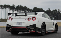 Aileron de coffre arrière style Nismo en fibre de carbone avec feu stop LED pour Nissan GTR R35, pièces de kit carrosserie extérieure.