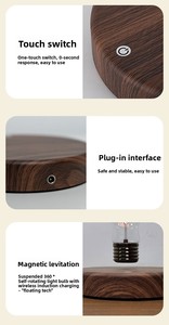 <b>Light</b> Bulb Night <b>Light</b> Magnetic Floating <b>Plug</b>-<b>in</b> Desk Lamp Touch Control LED Warm White Modern ABS Minimalist - Product Image 5