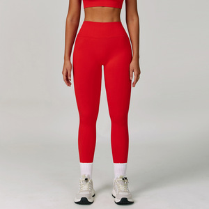 Leggings Deportivos para <span class=keywords><strong>Mujer</strong></span>, Diseño en V en la Espalda, Efecto Push-Up, Sin Costuras, Alta Elasticidad y Compresión, para Gimnasio, 2026 - Product Image 3