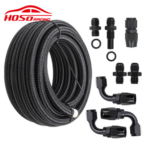 Kit de tuyaux de refroidissement 4L80E pour transmission automatique, tube tressé en nylon noir pour mise à niveau et rénovation - Product Image 2