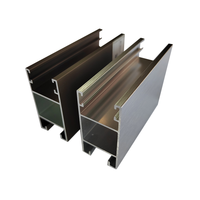 Perfil de Ventana Corredera de Aluminio, Vidrio Templado Doble Estándar, Ventanas Comerciales para Sala de Estar
