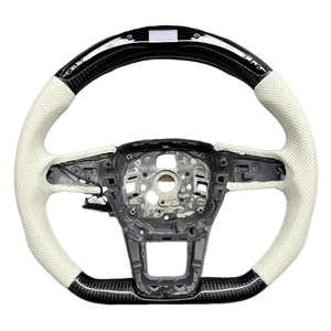 Volant de direction automobile personnalisé en fibre de carbone véritable de haute qualité pour Audi A6 C8 RS avec palettes de changement de vitesse - Product Image 6