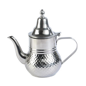 Bouilloire en acier inoxydable à motif marocain, infuseur en maille, non magnétique, design moderne et minimaliste, compatible gaz et <span class=keywords><strong>induction</strong></span> - Product Image 6