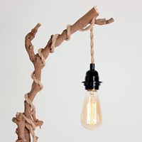 Câble torsadé en cuivre de 25 pieds pour lampe, style vintage PRUNLLA, cordon en chanvre industriel de calibre 18, style antique rétro