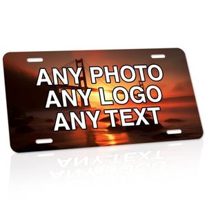 Placa de Matrícula de Aluminio Personalizada con Foto Americana, Placa Delantera de Coche con Logotipo Personalizado y Novedoso - Product Image 2