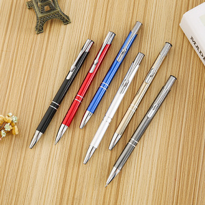 Bolígrafo de metal duradero tipo clic, con impresión personalizada, agarre cómodo, artículos de papelería para regalo de hotel, compra al por mayor - Product Image 1