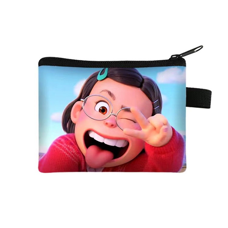 Новый молодежный Кошелек для монет, поворотный Красный Аниме Кошелек для монет, сумка для хранения ключей