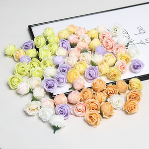 ดอกกุหลาบประดิษฐ์ขนาดเล็กจากผ้าไหม สำหรับตกแต่งงานแต่งงาน DIY เครื่องประดับผม อุปกรณ์ประกอบฉากถ่ายภาพ - Product Image 1