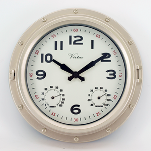 <span class=keywords><strong>Horloge</strong></span> murale intérieure/extérieure de 16 pouces, étanche, avec affichage de la température et de l'humidité, silencieuse, pour <span class=keywords><strong>piscine</strong></span>, jardin, clôture - Product Image 4