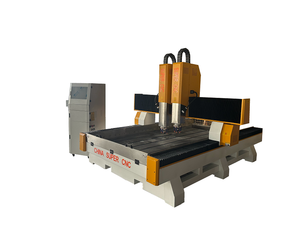 Machine de gravure CNC à double tête Supercnc pour marbre, porcelaine, céramique, pierres tombales, lettres 3D, avec moteur Leadshine758 5.5KW - Product Image 1