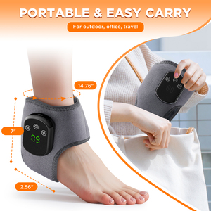 Masajeador de Tobillo Eléctrico Recargable Inalámbrico con Vibración y Calor, Compresa <span class=keywords><strong>Caliente</strong></span>, Cinturón de Masaje para Pies - Product Image 6