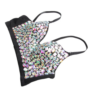 Giant Tripod Axe Rhinestone Strapless Top Xs S M L XL Acetate Fiber <b>Performance</b> <b>Wear</b> - Product Image 4