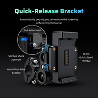 Layar Tampilan Motor 7 Inci Nirkabel CarPlay Android Auto IP67 Universal Dapat Dilepas GPS Navigasi Kamera DVR TPMS Remote