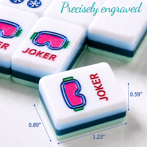 Jeu de Mahjong Vintage Alpin Américain, 160 pièces, tuiles en acrylique vert clair à 4 couches, peintes à la main, fabrication OEM sous marque privée - Product Image 1