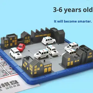 Jeu de société de table transfrontalier en plastique pour enfants et parents, avec éléments de jeu de dribble de dinosaures, de jeu de rôle policier et voleur, et de bataille d'encerclement sur île - Product Image 3