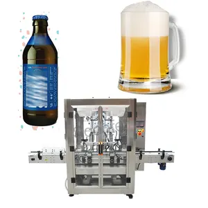 Factory custom piston filler small beer liquid filling and capping machine