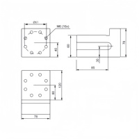 Adaptateur d'étagère angulaire 3R-A21944 en acier inoxydable pour mandrin manuel 3R, montage vertical/horizontal HE-R06828