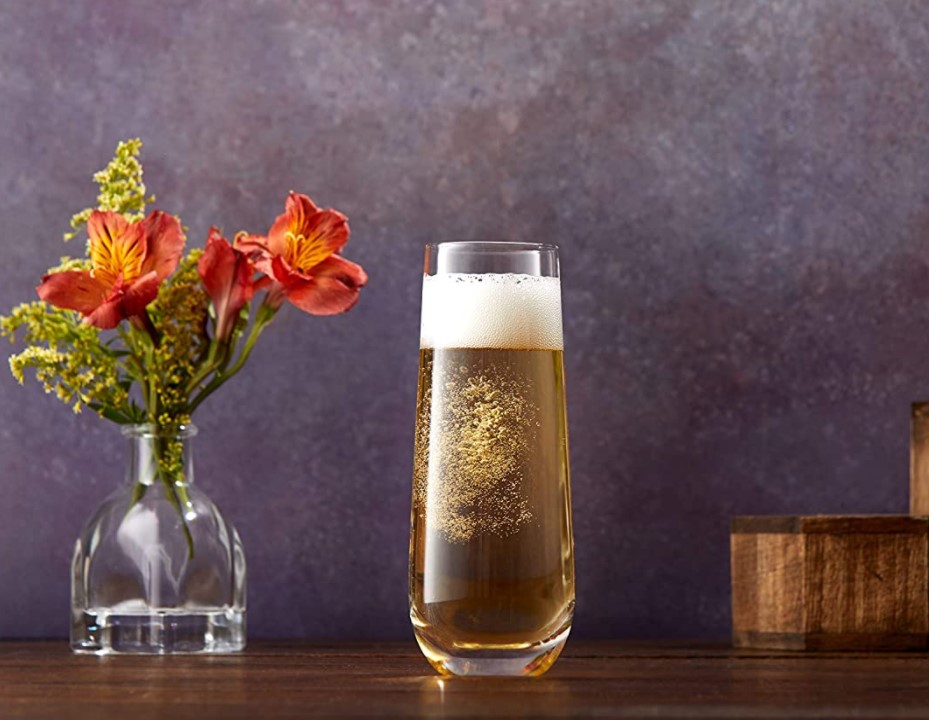 champagne glass without stem OEM logo or color drinking glass cup