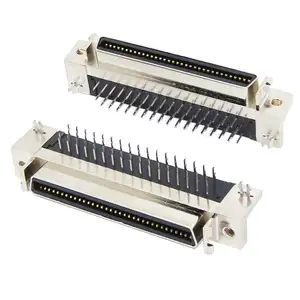 High quality SCSI 68Pin Female Connector MDR 68Pin Connector Right Angle DIP Type scsi 68 pin Socket connector for Electronic PC