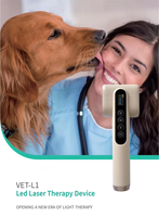 USMILEPET Dispositif de thérapie laser LED vétérinaire réutilisable professionnel Appareil de thérapie par la lumière rouge et bleue pour chiens chats