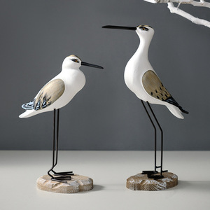 Figurines décoratives de style méditerranéen, mouettes et oiseaux marins, en bois fait main, pour la décoration de la chambre d'enfant et de la maison - Product Image 1