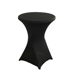 Vente directe usine – Housse de <span class=keywords><strong>table</strong></span> cocktail <span class=keywords><strong>extensible</strong></span> en spandex, <span class=keywords><strong>ronde</strong></span> et élastique, pour <span class=keywords><strong>table</strong></span> de bar, idéale pour mariage, banquet, événementiel et location - Product Image 2