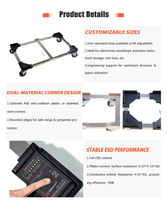 Chariot de manutention ESD KEXING COC-505A pour cartes PCB, avec roues en caoutchouc conductrices, pour le stockage et le transport SMT