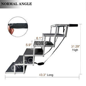 CanboPet Faltbare Hundetreppe für den Außenbereich, tragbare Haustier-Rampe aus Aluminium, Einstiegshilfe für das Auto, Kletterleiter für große Hunde und SUVs - Product Image 2