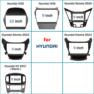 Hyundai <span class=keywords><strong>I20</strong></span> 2012 Marco de DVD para coche Panel de tablero personalizado Radio estéreo ABS Kit de montaje de ajuste Universal de plástico - Product Image 2