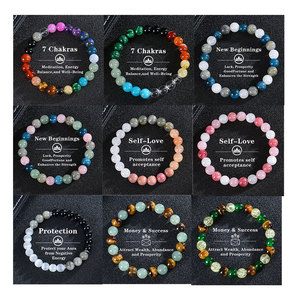 Accesorios de Yoga Sanadores y Modernos al por Mayor con Cuentas de Piedra Ojo de Gato <span class=keywords><strong>Natural</strong></span>, Obsidiana, Piedra Lunar y Perlas Geométricas Estilo Bohemio para Regalo - Product Image 1