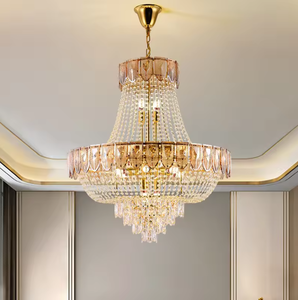 Zeal Lighting lámpara colgante oro techo moderno colgante LED lujo regulable araña de cristal - Product Image 4