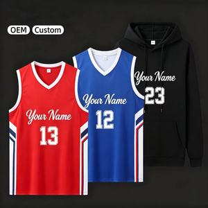 Survêtement d'hiver unisexe de haute qualité avec logo personnalisé imprimé numériquement, antibactérien, 100% polyester, 220g, pour l'entraînement au basketball - Product Image 1