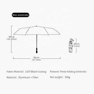 21inch Mini Travel Strong <strong>Windproof</strong> 3 Fold Cheap <strong>Folding</strong> <strong>Umbrella</strong> Rainy and Sunny <strong>Umbrella</strong> Plastic Indoor and Outdoor New - Product Image 6