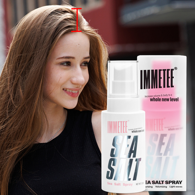 IMMETEE Hair Spray Hair Volumizer Lightweight Texture Spray Long Lasting Hold Customizable Sea Salt Spray for Beach Style