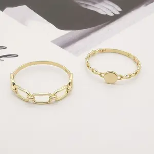 Chain Ring 1000S Jewelry Simple Ring Fashionable Rings For Girls Real Gold Ring In Chain Link Style Trendy Online For Selling 14K Yellow