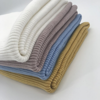 Tissu de manchette en tricot côtelé pour vêtements d'hiver épais et lourds