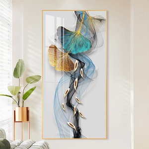 Cuadro Abstracto de Paisaje en Oferta, Arte de Pared para Sala de Estar, Retrato, Decoración del Hogar, Pintura 3D de Peces en Cristal y Porcelana, Personalizable - Product Image 6