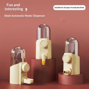 Fournitures créatives pour animaux de compagnie, abreuvoir pour oiseaux, distributeur d'eau automatique pour perroquets et oiseaux, grande bouteille d'eau ronde - Product Image 1
