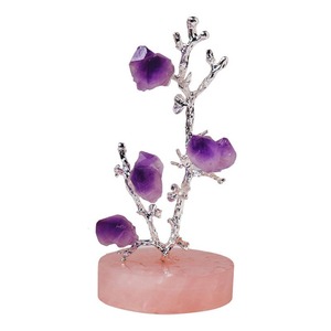 Pietre preziose sciolte <span class=keywords><strong>con</strong></span> ametista di quarzo rosa <span class=keywords><strong>viola</strong></span> naturale pietre ruzzolose <span class=keywords><strong>cristalli</strong></span> curativi <span class=keywords><strong>con</strong></span> Design ad albero - Product Image 3