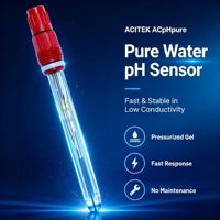 Électrode pH pour eau pure, plage pH 1-11, gel à faible conductivité, membrane en verre de référence, capteur à réponse rapide, personnalisable OEM ODM