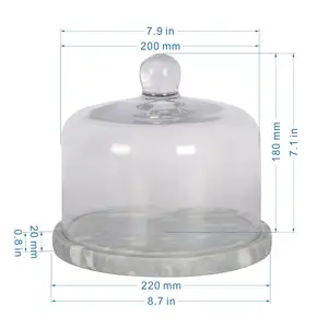 Schlussverkauf transparente Marmor-Glas-Kuppelkuchenhülle umweltfreundliche Acryl-Hochzeitstortenschalung hochwertig sicher sicher zum Backen